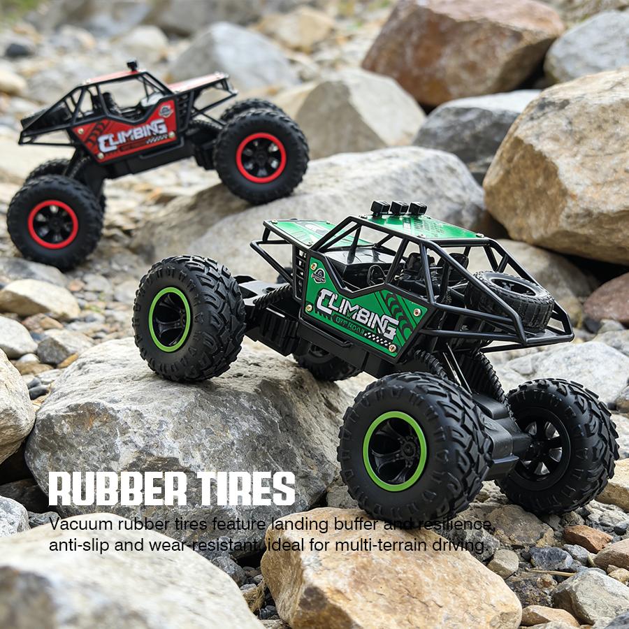 AAXV1 2.4G remote-controlled alloy off-road vehicle with long-distance lighting, rechargeable children's racing toy car, birthday gift