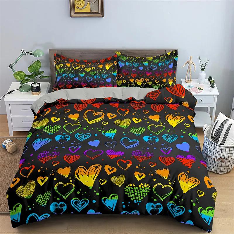 Geometric Duvet Cover Microfiber King Queen Full Twin Bedding Set For Kids Teen Adult Bedroom Decor Abstract Pattern Quilt Cover