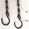 Black Flower Pot Pendant Double Hook Replacement Chains Replacement Plant Hangers Hanging Chain
