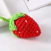 8Styles Knitted Car Rearview Mirror Hanging Ornament Car Interior Decoration Strawberry Pendant Daisy Lanyard Bag Pendant