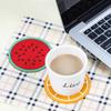 Round Cup Mat Non -slip Cup Insulation Pad Table Decorations Fruit Shape Cup Coaster Dining Table