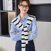 Cloak Knitted Shawl Sunscreen Fake Collar Wraps Elegant Stripe Scarf  Air Conditioning Room