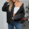 Women's Fashion Casual Solid Color Denim Jacket Short Top