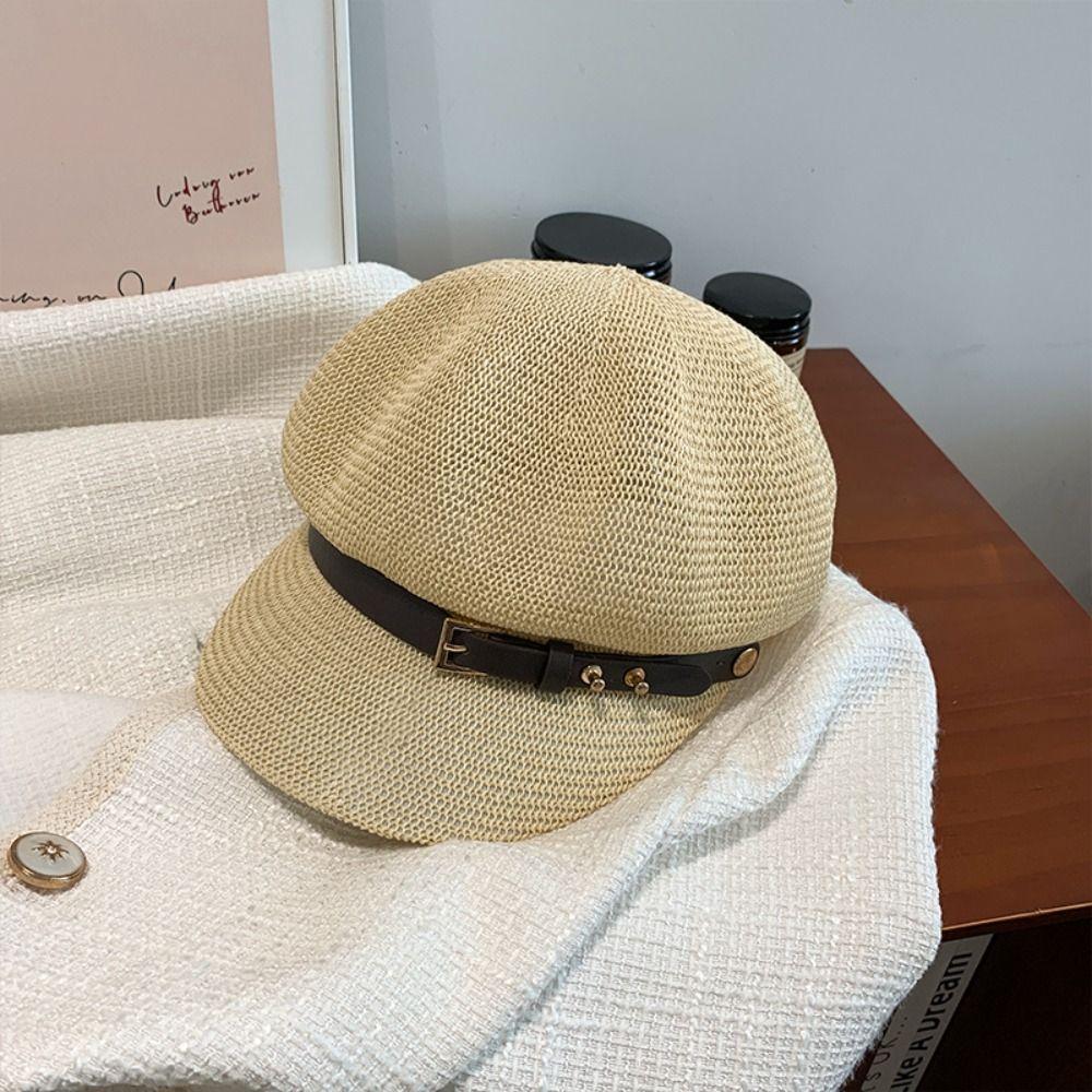 Summer Breathable Women's Beret Knitted Thin Painter Hat Hollow Mesh Female Baseball Cap Beach