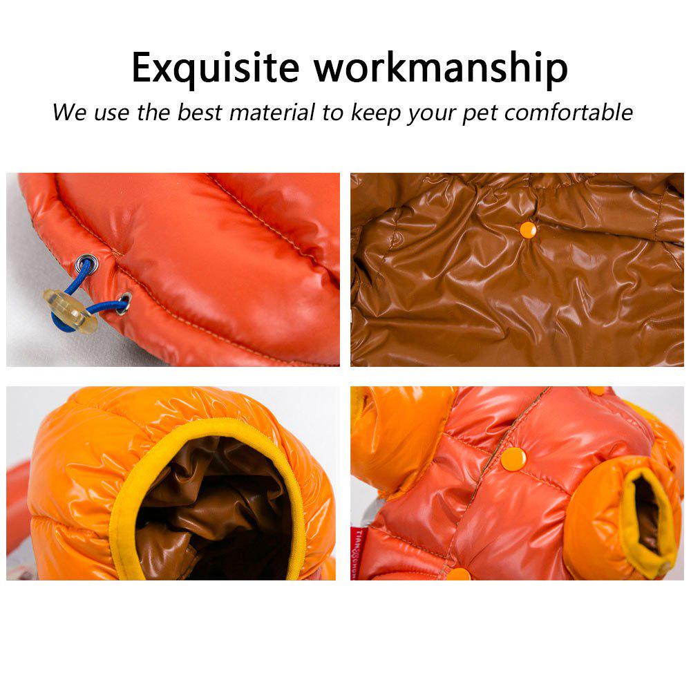 Autumn Winter Pet Clothes Down Cotton Coat Hat Warm Puppy Jacket for Pet Small Dog Hoodies