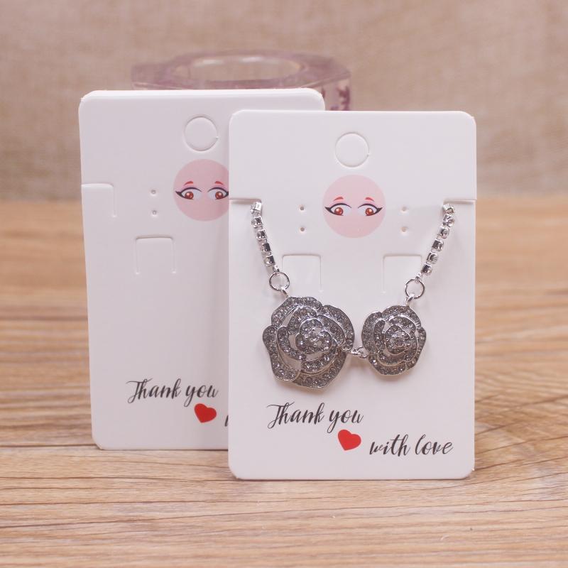 Горячая распродажа 50 шт. многофункциональный набор ювелирных изделий упаковка карты 6*9 см цветочный/мраморный дизайн ожерелье серьги кулон упаковка карты