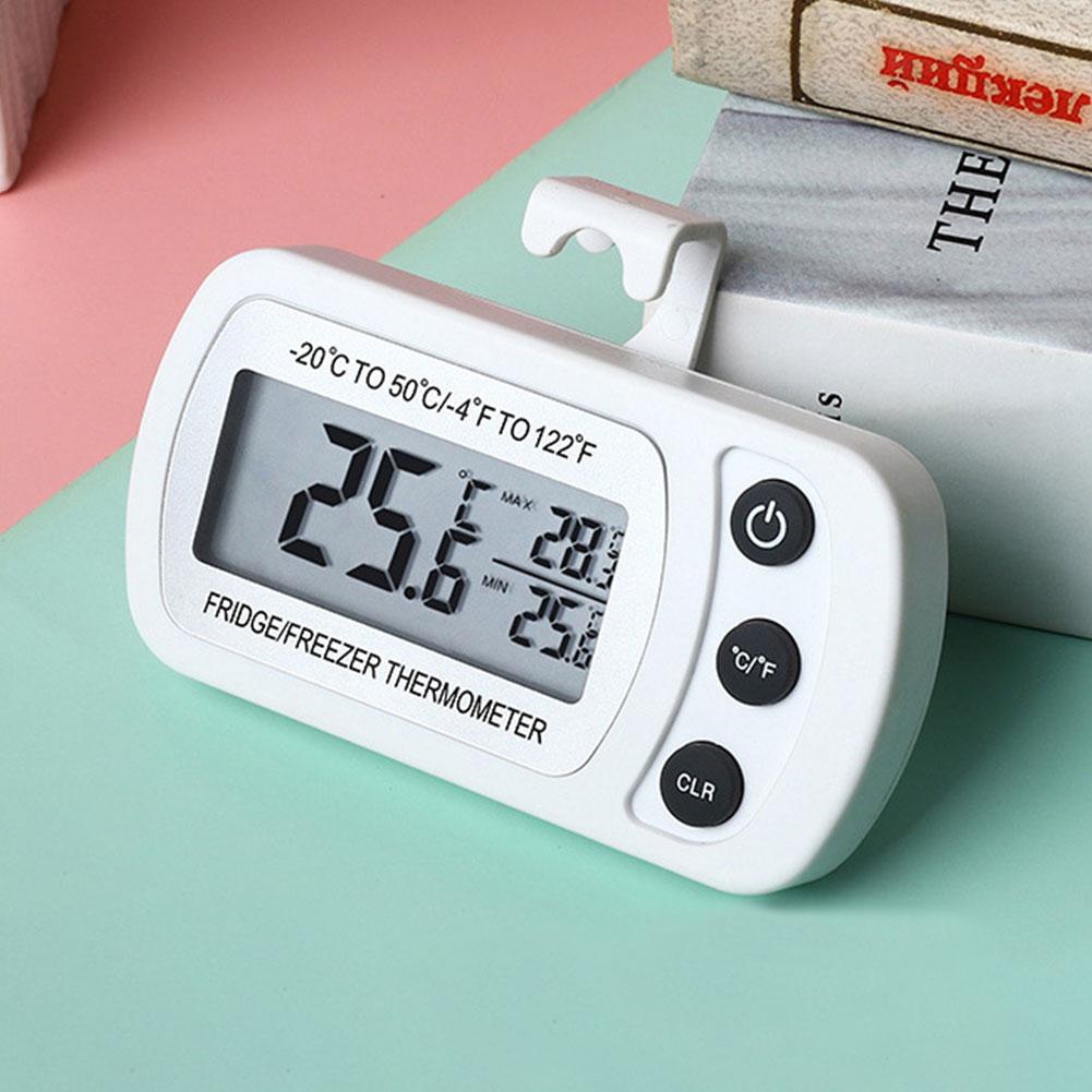 Refrigerator Thermometer Digital Freezer Room Thermometer Waterproof Max/Min Record Record Large LCD Home Kitchen Thermometers
