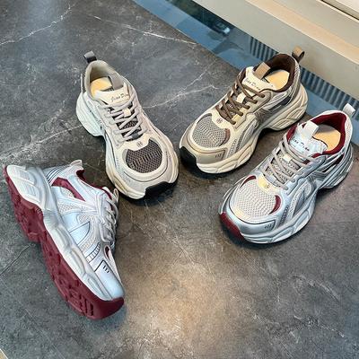 Подошва на присосках, папины кроссовки, весна 2025, новые повседневные кроссовки для бега, толстая подошва, увеличивающие рост, спортивная обувь, женская универсальная обувь, детская