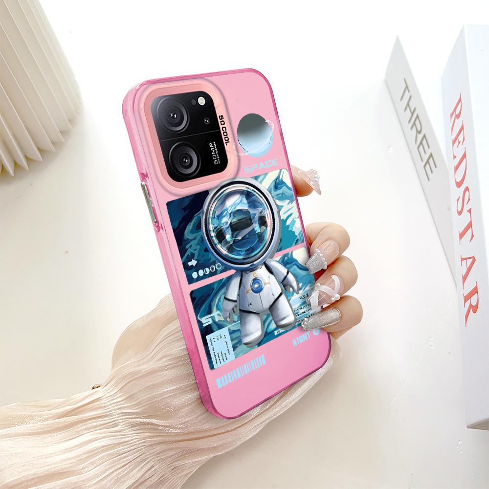 Окрашенный узор, цветной серебристый, двухсторонний, жесткий, противоударный чехол для телефона Xiaomi Redmi Poco