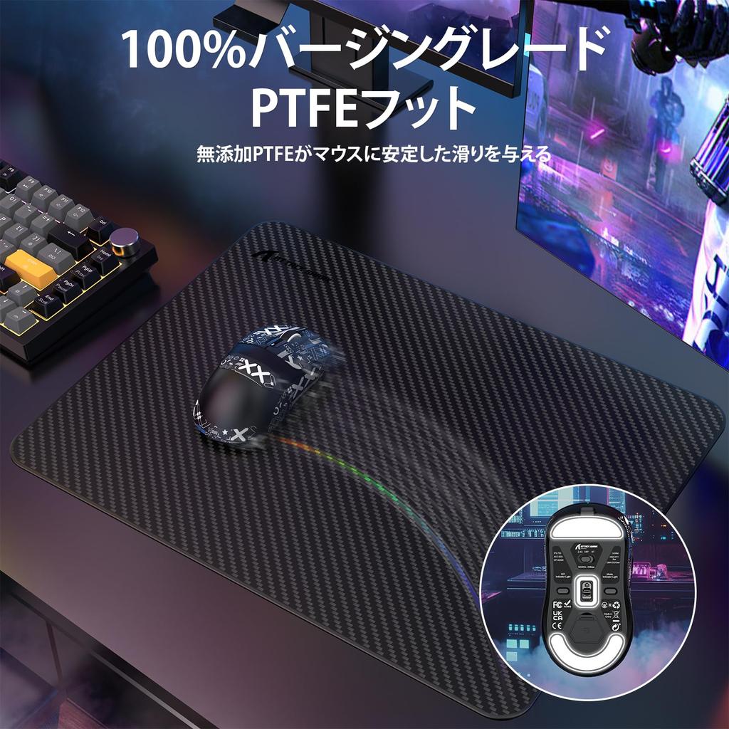 SHARK X3Max Gaming Lightweight PAW3950 42000 DPI Cloud Driver New Fast Click 100 Million Click Ergonomic FPS Gaming Black with A.JAZZxATTACK Mouse,