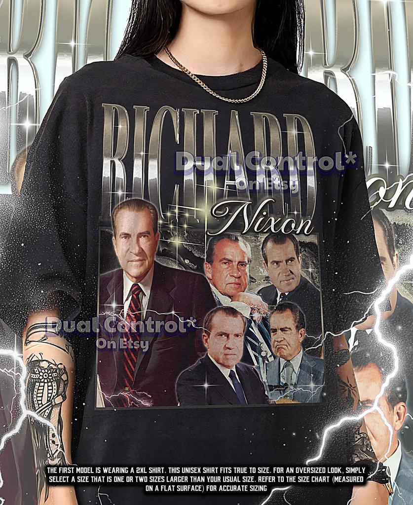 RICHARD NIXON Vintage Shirt, Richard Nixon Retro 90s Tshirt, Richard Bootleg Tee, Richard Nixon Sweater, Former President Icon Look #saf