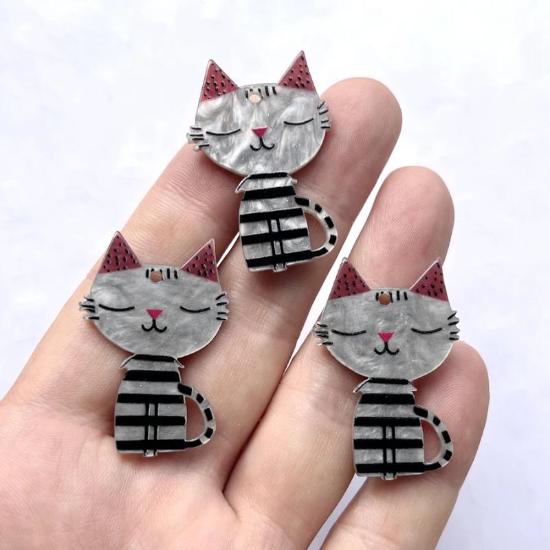 6 шт. микс каваи милые кошки плоские украшения для DIY бижутерии ожерелья подвески аксессуары для волос