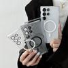 Ультратонкий прозрачный чехол без рамки для Magsafe для Samsung S25 S24 Plus S22 S23 Ultra, магнитная задняя крышка для беспроводной зарядки