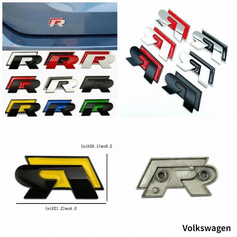 Volkswagen R Rline Логотип Значок Металлическая Наклейка для Передней Решетки Заднего Багажника Автомобиля - Декоративный Эмблема для Моделей VWsem3 9e