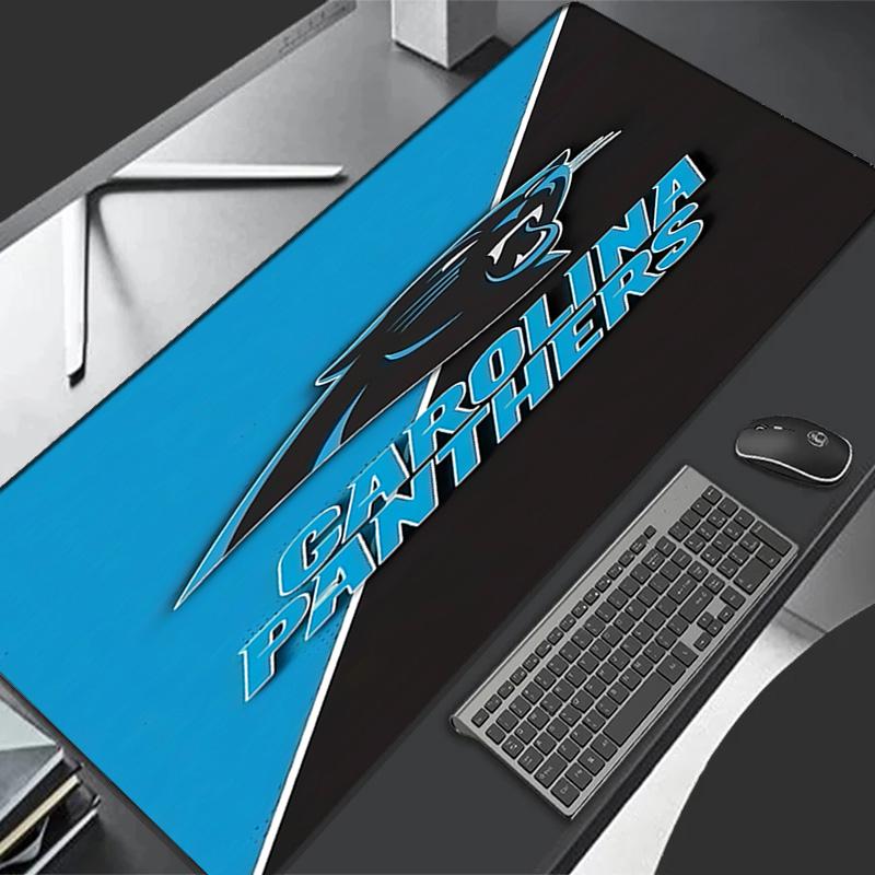 Carolina Panthers Theme Premium Non-slip Mouse Pad with Stitched Edges,Durable Rubber Material,for Desktop & Gaming Great Gifts