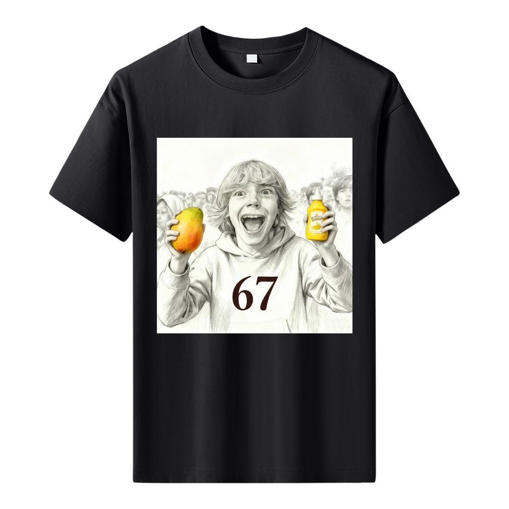 Мужская футболка с коротким рукавом с принтом Мужская свободная повседневная футболка с коротким рукавом