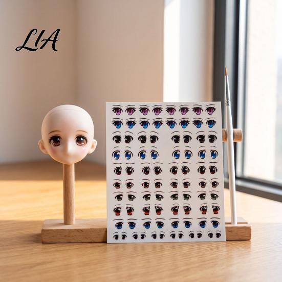 Decorative Eye Stickers for Crafts Dolls, DIY Water Transfer Decals, Multi Size Anime Realistic Colorful Eyes Crafting And Character