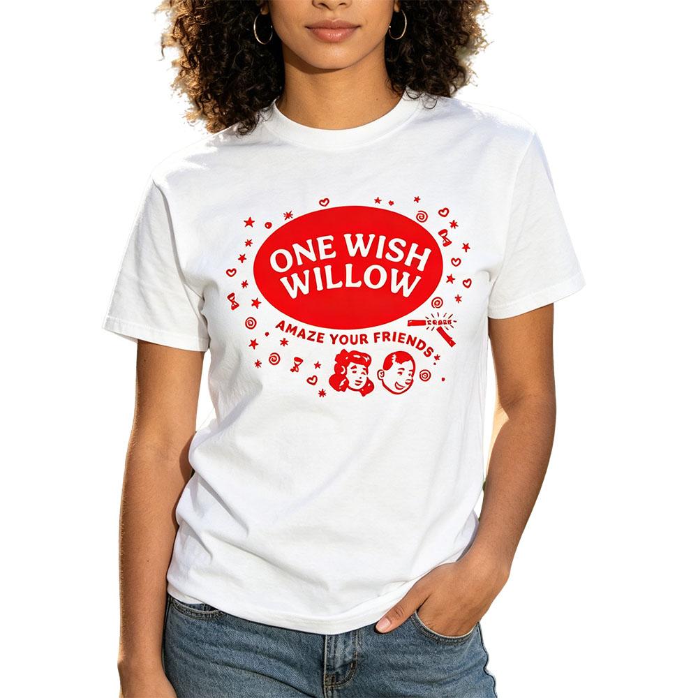 One Wish Willow Tees Футболка с дизайном «Одержимость фильмами ужасов» Женская Мужская Одежда С коротким рукавом Хлопок Свободная Унисекс Уличная Футболка
