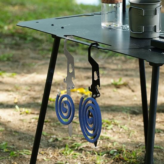 Крючок для благовоний, прочный, для кемпинга, многофункциональный, складной, открывалка для бутылок, линейка, гаечный ключ, металлический колышек