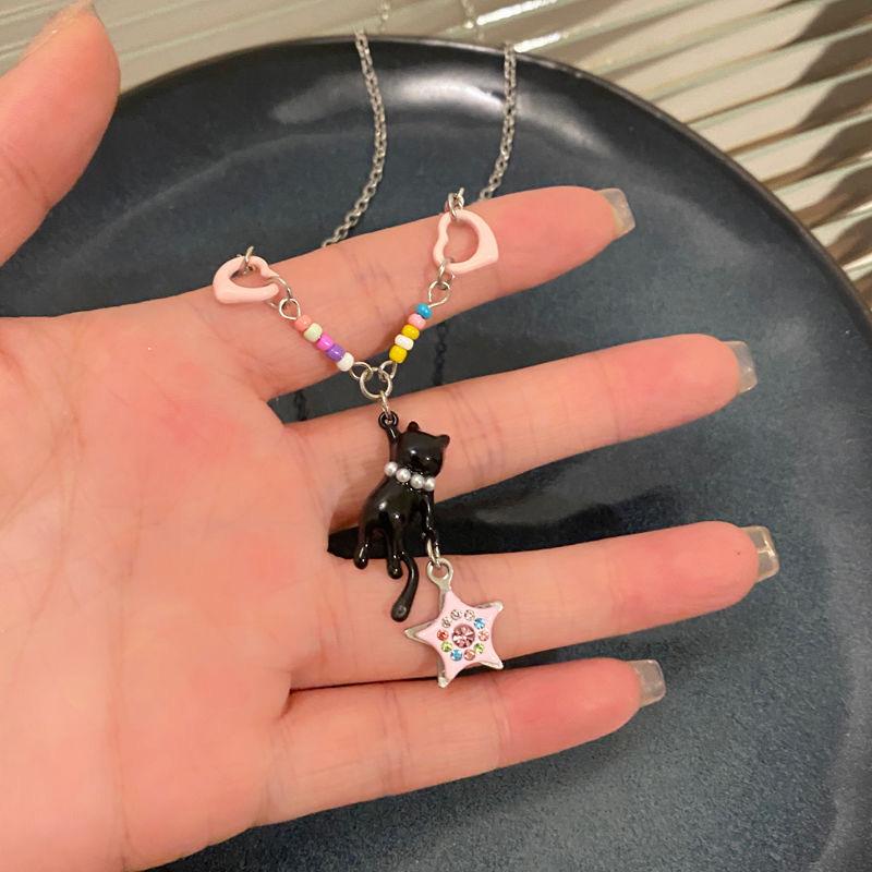 Изысканное красочное милое ожерелье из бисера для женщин и девочек, легкая роскошная романтическая цепочка на ключицу в форме сердца, свадебные украшения, подарки