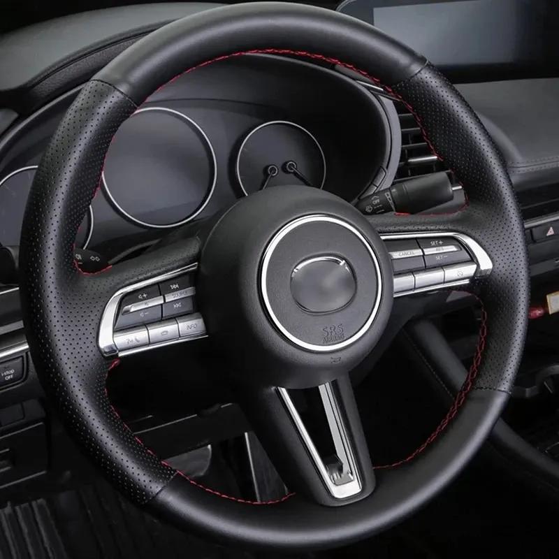 Для Mazda 3 Axela BP CX-30 DM cx-50 - Декоративная наклейка на кнопку рулевого колеса, кольцо-ободок, кольцо с блестками
