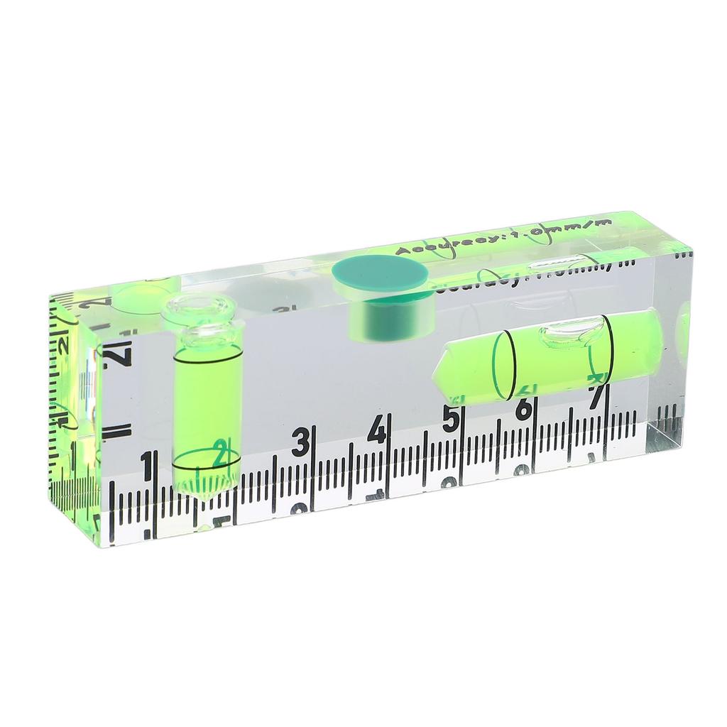 Mini Level Ruler with 1 Magnet Small Acrylic Level Tool for Horizontal and Vertical Measurement 75x25x15mm