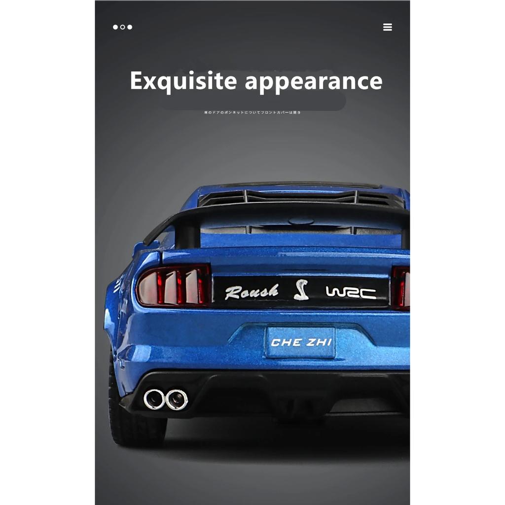 1/32 Ford Mustang Shelby GT500 литой спортивный автомобиль модель литой имитация металл гоночный автомобиль модель звук и свет детские подарки