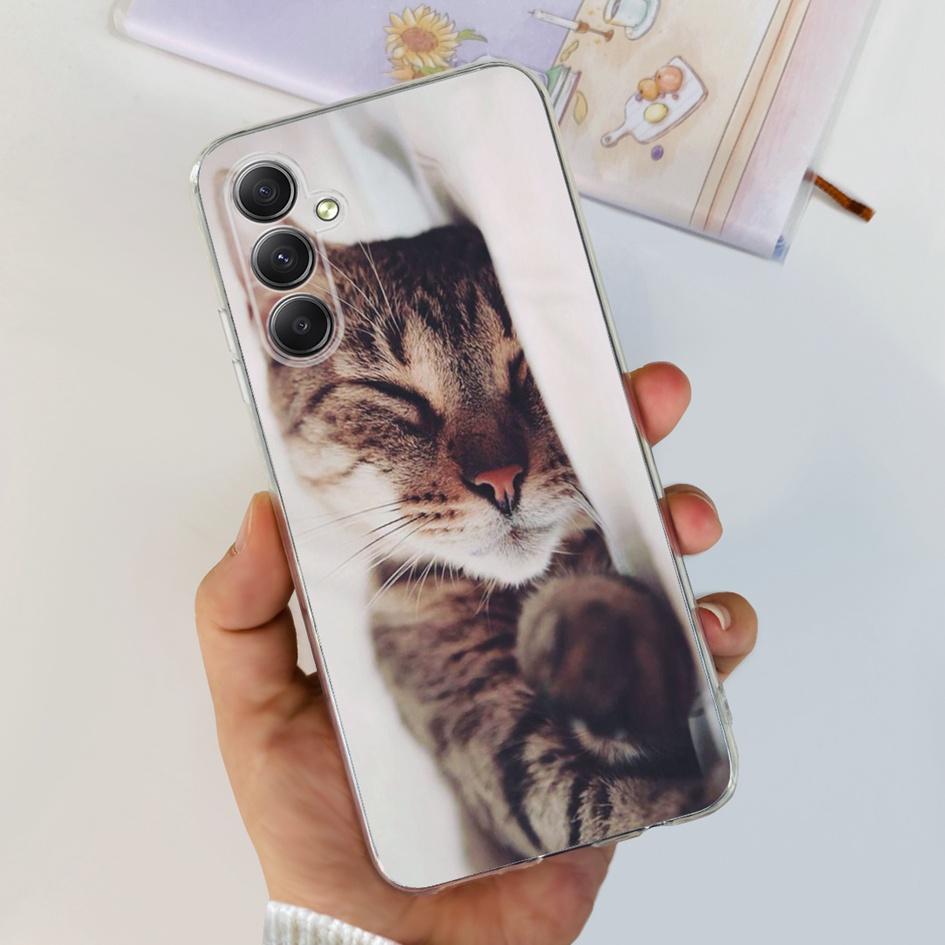 For Samsung Galaxy A25 5G Case Silicone Soft TPU Bumper Cute Cartoon Cat Butterfly Phone Cover For Samsung A25 5G 2023 A 25 Capa