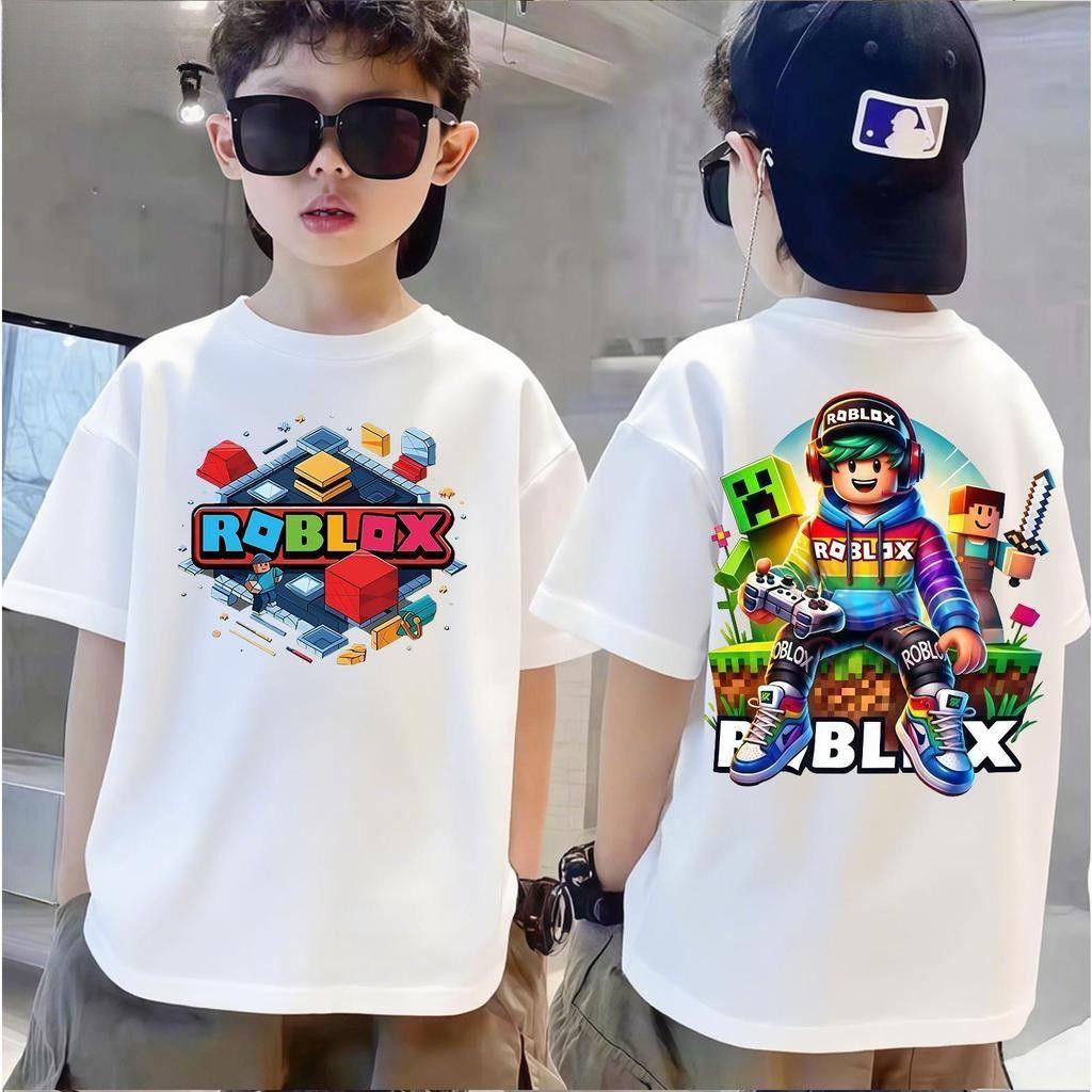 Children's T-shirt Boys Cute Cartoon Summer Short Sleeve Round Neck Loose Shirt