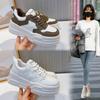 Кожаные маленькие белые туфли на пенопластовой подошве женские 2025 весна новые универсальные туфли на платформе, цветные кеды, модная повседневная женская обувь