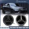 2025 Hot Car Sticker Silver Border Illuminated Star Badge Front Star Emblem Logo White Light For Mercedes Benz X253 W167 X167 W4