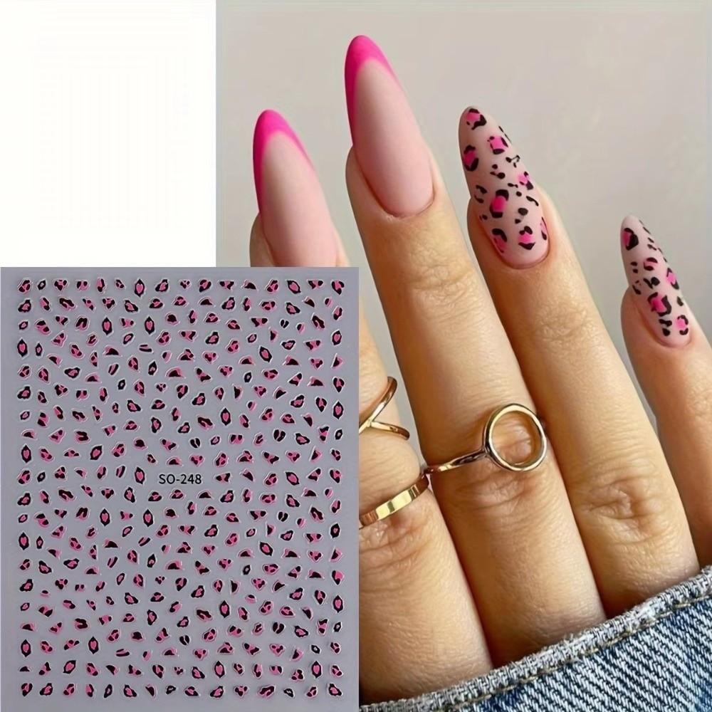 Self-Adhesive Leopard Print Nail Stickers French Nail Stickers Party Makeup Styling