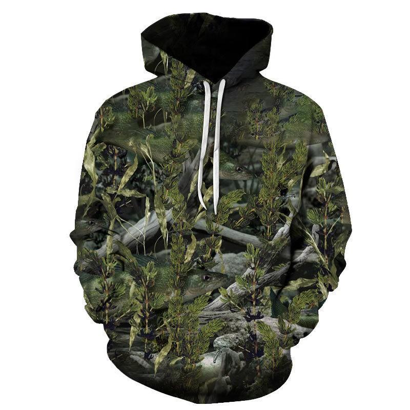 Mens 3D Printed Hooded Sweatshirt Fall Casual Loose Fit Pullover Teens Young Adults