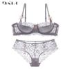 DKGEA Sexy Bra Sets Plus Size Underwear Set Women Lace Brassiere