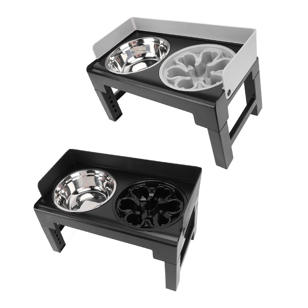 Миска для домашних животных с регулируемой высотой, защита шеи, прочная конструкция из нержавеющей стали для средних и больших размеров