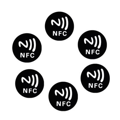 Стикер «сделай сам», 6 шт., черный антиметаллический стикер, NFC Ntag213, бирки NTAG 213, металлические этикетки, значки