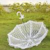 1PC Ivory White Craft Umbrella Romantic Ceremonies Elegant Dance Performance Prop Wedding Lace Umbrella 60cm