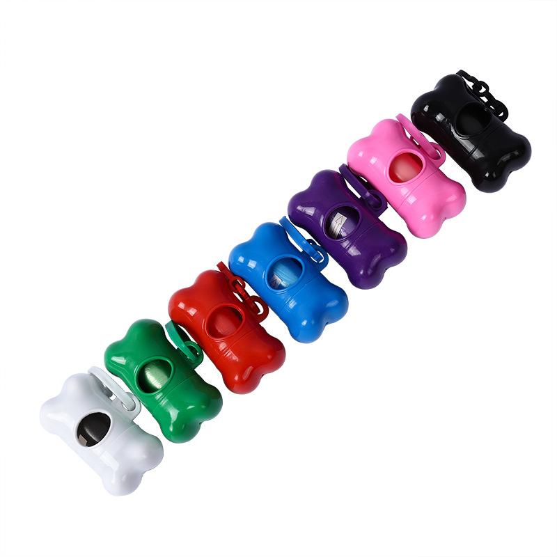 1Pc Bone Shaped Poop Bag Dispenser Pet Dog Waste Bag Holder Plastic Garbage Bags Dispenser Carrier Case Portable Litter Pouch