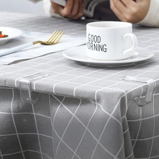 24 шт. Прозрачные зажимы для скатерти, многоразовые, простая установка, ветрозащитные прозрачные зажимы, держатели для скатерти