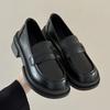 British Style Platform Leather Shoes Female Authentic Leather Loafers Spring New Slip-on Soft Bottom Mary Jane Shoes