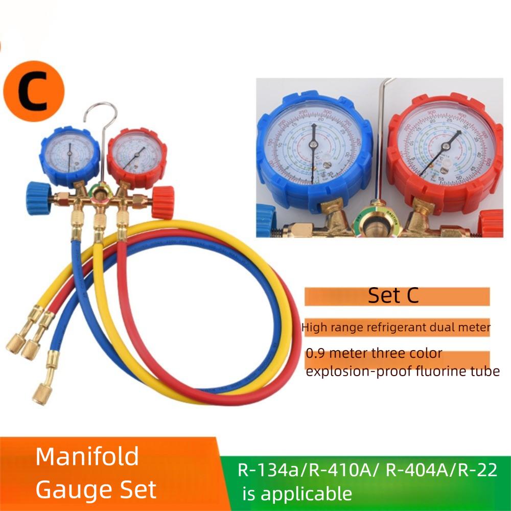 3 Way R410A Manifold Gauge Set  for R410a R22 R134a R404a Refrigerant
