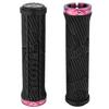 WFS World Map MTB Grips Single Clamp Ergonomic Mountain Bike Handlebar Grips Comfortable Vibration Damping for and Downhill Black and Pink Lock-On –