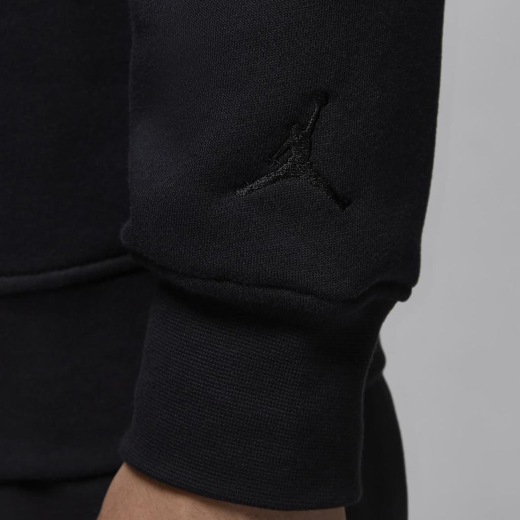 Jordan Mvp Логотип с рисунком однотонный флис круглый вырез спортивный длинный рукав толстовка мужская толстовка черный парус FV7234-010