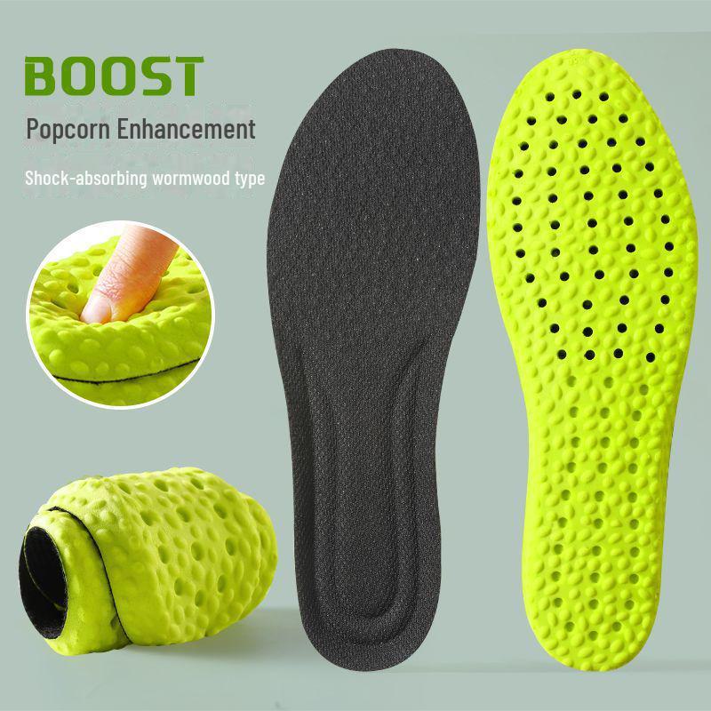 Спортивные стельки Boost: Утолщенная амортизация, дезодорант, мягкая подушка, идеальна для длительного комфорта, полиуретановый латекс