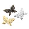 30Pcs/lot Metal Butterfly Embellishments Charms Necklace Filigree Wraps Pendant Earring Connectors For DIY Jewelry Making Tools