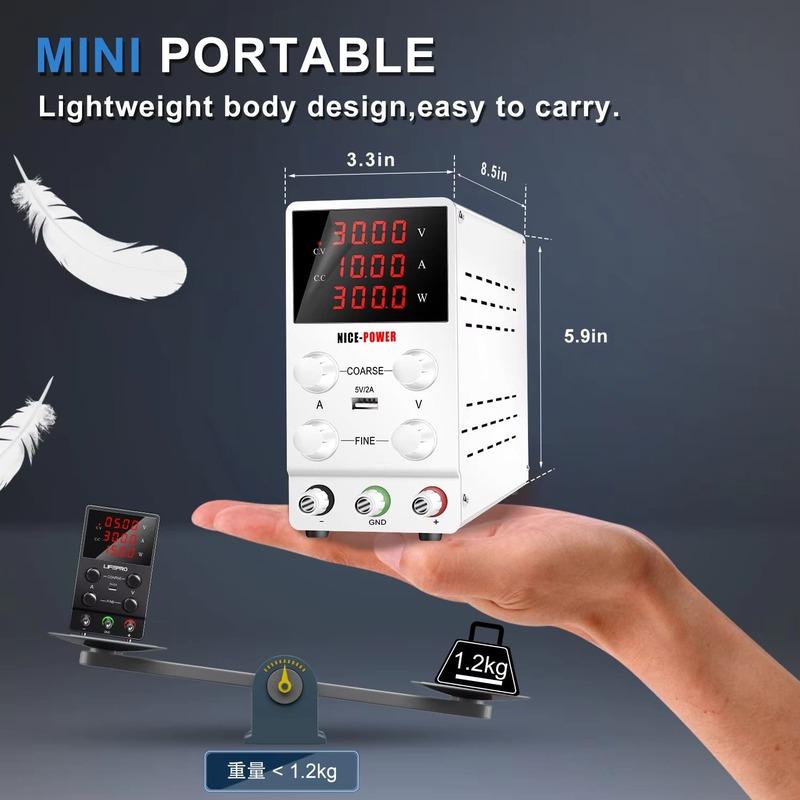 2025 Новый EU PLUG LCD Регулируемый лабораторный источник питания постоянного тока 30 В 10 А 5 А 60 В 120 В Импульсный регулируемый источник питания Лабораторный стабилизатор напряжения