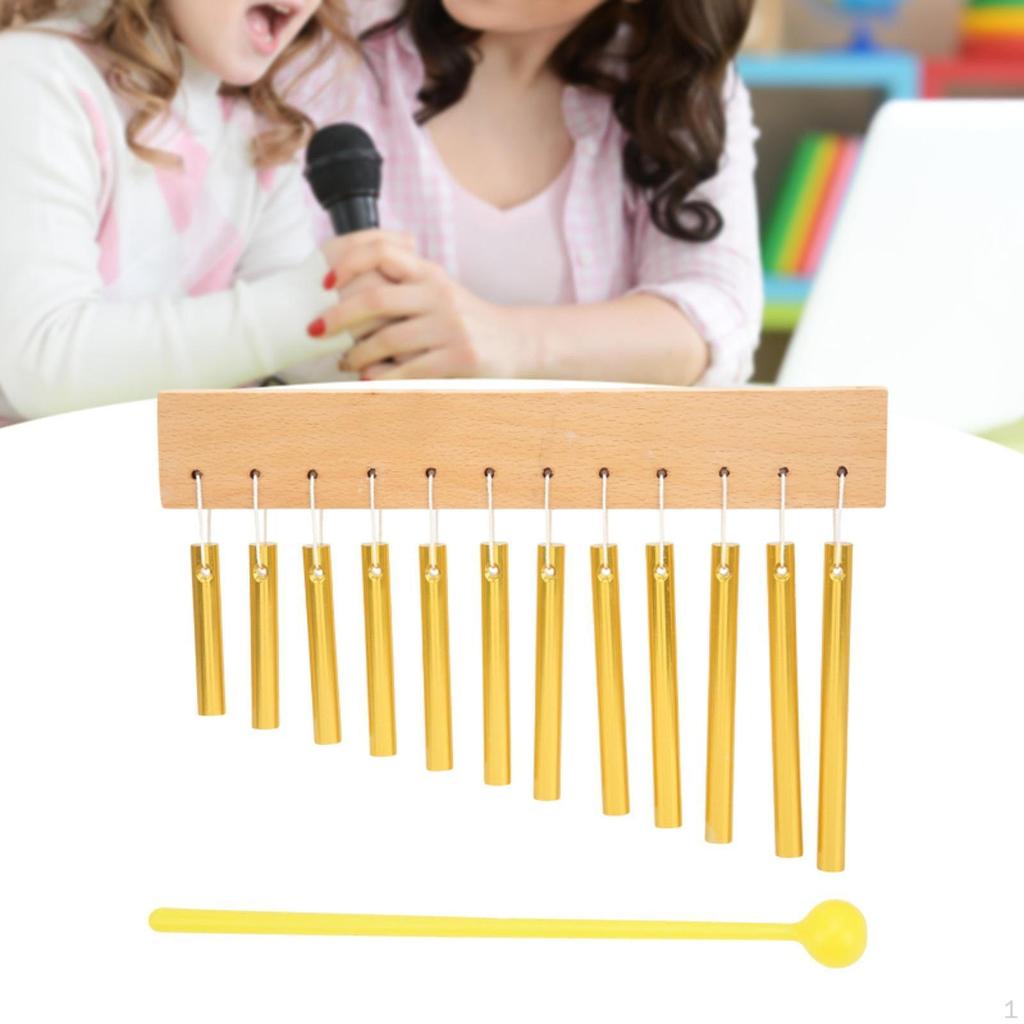 12-тактный ударный музыкальный инструмент для раннего обучения духовым с колотушкой для