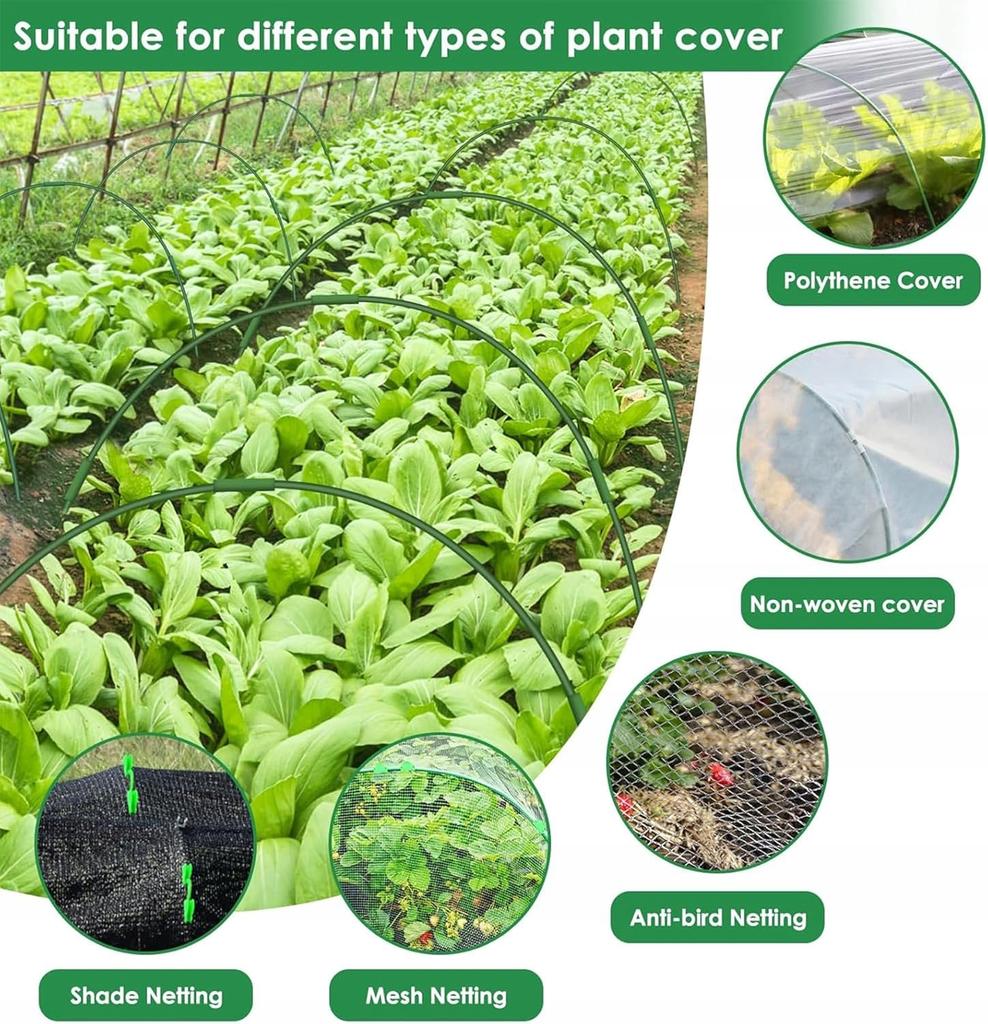 Łuki Tunelowe Tunel Foliowy 38 Cm Zestaw 90 El Do Tunelu Foliowego