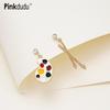 Fashion Fun Paintbrush Panel Drop Earrings Cute Romantic 925 Silver Needle Art Earring for Women Jewelry PD1267