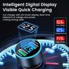 Автомобильное зарядное устройство 240 Вт с двумя USB-портами, дисплеем напряжения и быстрой зарядкой